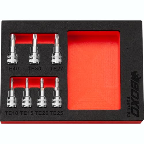 BOXO 1/4 Torx Extractor Bit Socket Set In EVA Foam