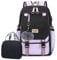Bevalsa Schulrucksack Mädchen Teenager Damen Schulranzen Schultasche Modisch Freizeit Rucksack Campus Laptop Backpack 47cm 24 litres groß Nylon Wasserdicht Daypack (Schwarz Violett)