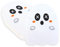 Cranight 50 servilletas de Halloween, servilletas de Halloween fantasma, servilletas de papel blanco, vajilla desechable para fiesta de Halloween