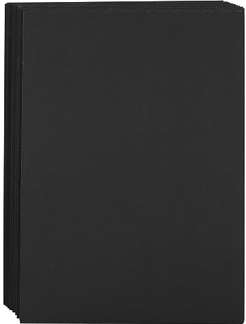 PUCSIQ 70 Blatt - A4 300g Fotokarton Tonkarton, A4-29,7 x 21 cm- Pappe zum basteln, Papier Druckperap schwarz, Druckerpapier Beidseitig matt für Malerei, Visitenkarten, Aufkleber,DIY kreativ Sein