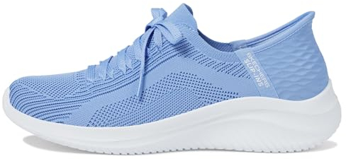 Skechers Femme Brilliant Path Ultra Flex 3.0 Superbe Chemin, Periwinkle Knit Pink Trim, 39 EU