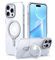 TECHGEAR iPhone 15 Pro Max Stand Case [Fusion Armour Ring] Premium Hybrid Tough Rugged Protective Magnetic Kickstand Case, Compatible with MagSafe Case for iPhone 15 Pro Max 6.7 Clear