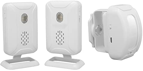 Sonnette de Détecteur de Mouvement, 2 Récepteurs, Magasin, Bureau, Maison, Entrée de Porte D'entrée, Sonnette de Bienvenue, Alarme de Détecteur de Mouvement, Rappel de Soignant