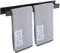 Barre Porte-Serviettes de Salle de Bain, Auto-adhésive ou à vis, Fixation Murale en Acier Inoxydable, Imperméable et antirouille, Convient pour Salle de Bain, Camping-Car, Cuisine (40 cm, Black)