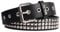 Jiusely Black Punk Studded Belt, PU Leather Vintage Punk Rock Costume Accessories,Women and Men Gothic Clothing Accessories,Grommet Belt 105cm