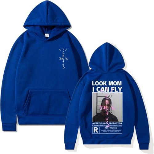 EVERLUCK Travis Hip Hop Fans Hoodies Mens Scott Wish You Were Here Felpe Donna Astroworld Look Mom I Can Fly Hoody Jumper, 20 Travis Felpa con cappuccio, L
