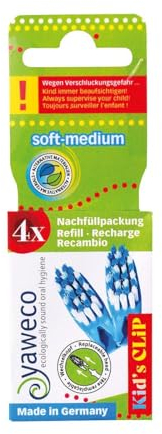 YAWECO: Kid's CLIP - 4x Ersatzköpfe Nachfüllpack soft-medium