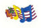 Music Notes Colourful Iron-On Patch Appliqué Sheet Music Notes Patch Size 7.4 x 5.0 cm