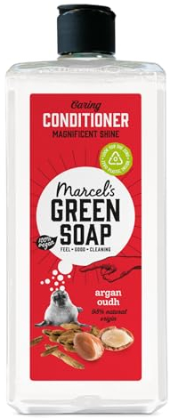 Marcel's Green Soap Caring Conditioner Argan & Oudh - Pflegespülung - 100% Recycelter Kunststoff - 98% Natürliche Formel - Vegan - Microplastikfrei - 300 ml