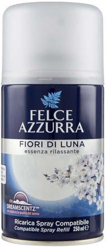 Felce Azzurra - Ricarica Profumatore Ambiente Spray Fiori di Luna Compatibile con Profumatore per Ambienti Diffusore Automatico, Deodorante Ambiente con Profumo Istantaneo, Profumatori Diffusori 250ml