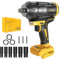 Labfintom Cordless Impact Wrench for 18V Batteries, 1/2 High Torque Impact Gun, 900Ft-lbs(1200N.m) Brushless Power Impact Driver with 4-Mode Speed, 6 Sockets (Battery NOT Included)