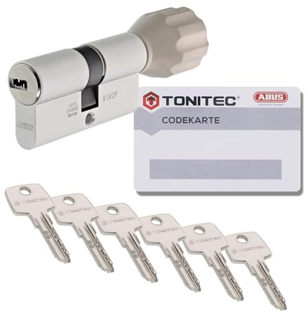 ToniTec Schließzylinder gleichschließend TEC440 by ABUS 35/45K | Türzylinder gleichschließend, Not- und Gefahrenfunktion, Wendeschlüssel, individuelle Gleichschließung, mit Codecard