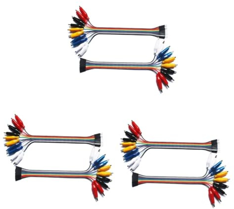 SOLUSTRE 3pcs Pin Clip to Jumper Wire Test Cable Clip for Breadboard