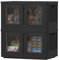 FLEXISPOT 72L*2 Storage Boxes with Lids, Foldable Plastic Containers, Space-Saving Organiser Boxes, Collapsible Laundry Baskets, Compact Stacking Crates for Home Storage,Dark Black