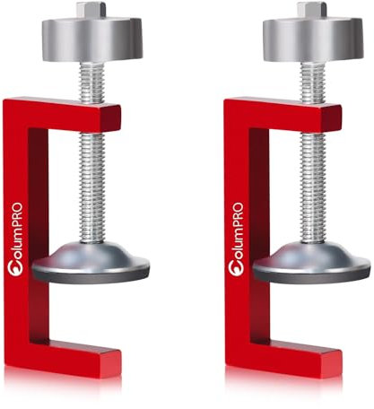 ColumPRO 2PCS Small C-Clamps 2 Inch, C Clamp for Woodworking, Welding and Construction, Features a 8mm Nob for Fastening with Electric Drill