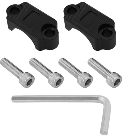 YINETTECH 2PCS 7/8 inch Motorcycle Brake Lever Holder Clamp with Screws for Motorbike Dirt Bike Quads 4-wheeler 22mm Handlebar Compatible with CRF250 Black