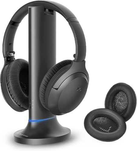 Avantree Opera Plus & Coussinets de Rechange – Casque TV sans Fil avec Modes Cinéma et Dialogue Clair