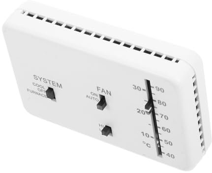 ASAKKURA Rv Analog Thermostat Weißer Temperaturschalter Für Heiz Und Kühlanlagen Tragbarer Analoger Temperaturregler Für Zuverlässige Klimasteuerung Im Wohnmobil