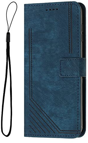 Ucikov Case for Apple iPhone XS Max, Leather Wallet Case Scratch Resistant Skin Feel Flip Cover with Magnetic Cover for Apple iPhone XS Max, Blue