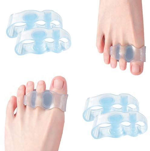 XREKNOi Toe Separators for Correcting Bunions and Restoring Toes to Their Original Shape for Men and Women – Toe Spacers Bunion Corrector (Light Blue)