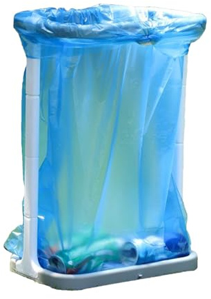 Folding Trash Bag Holder - Portable Garbage Bag Stand, Garbage Bag Holder Foldable |Portable Garbage Bin Multi-Functional Laundry Basket, Camping Trash Bags Holder Foldable Frame Basket for Garbage
