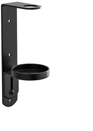 Seifenspenderhalter aus Edelstahl zur Wandmontage, doppelte Montage (Kleber und Schrauben) für Glas/Marmor/Fliesen, universeller 67 mm Flaschengriff für Badezimmer/gewerbliche Räume (schwarz) (1 Loch)