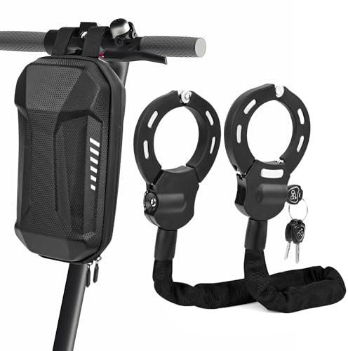 Lucchetto per scooter elettrico con custodia impermeabile da 3 l, chiusura con chiave, serratura per bicicletta elettrica con manicotto in gomma, 93 cm, serrature ad alta sicurezza, perfetto per