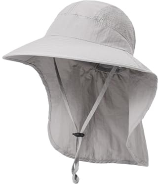 Anseom Chapeau de Soleil Unisexe UPF 50+, Chapeau de Soleil à Large Bord Anti UV Chapeaux d'été avec Protection du Cou, Chapeau de Protection Solaire