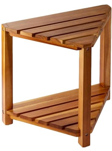 Reposapiés de ducha, taburete de afeitado, banco de madera antideslizante, diseño compacto que ahorra espacio, perfecto para mujeres, dormitorios, apartamentos, uso de tocador, baño familiar