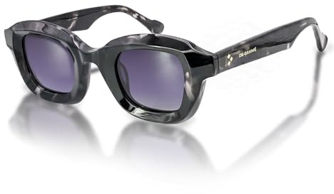 TruClothing Sunglasses Black Geometric Frame Rectangle Polarized UV Protection Unisex Eyewear - Black
