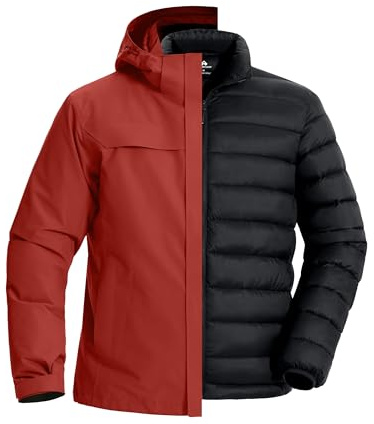 Pioneer Camp Winterjacke Skijacke Daunenjacke Herren Snowboardjacke 3 in1 Jacke Herren Ski Jacken Herren Funktionsjacke