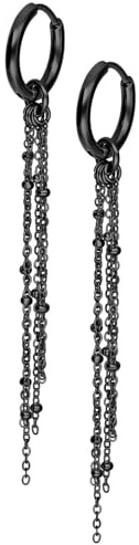 Wildcat Ohrringe - Little Satellite Chain Hoops (pair) - Silber - Chirurgenstahl 316L - wasserfest, langlebig, hautverträglich