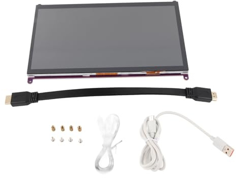 Ouitble Écran Tactile 10 Pouces HD 1024x600 IPS avec Pilote de commutateur de rétroéclairage HD Multimedia Interface Micro USB Type C pour projets de Bricolage et Moniteur d'ordinateur