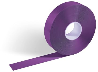 Durable Duraline Bodenmarkierungsband, selbstklebend, lila, 102112 | Markierband für Innenbereiche, 50 mm x 30 m, Rutschhemmung R9, staplergeeignet, für Lager & Produktion