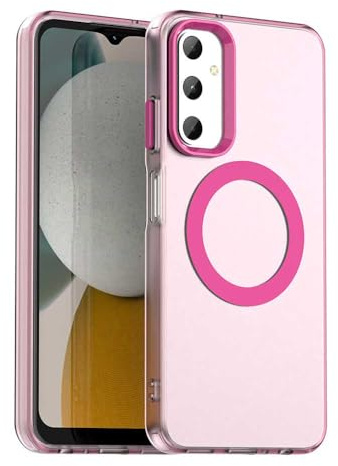 Techsuit für Samsung Galaxy A05s Hülle mit Soft Touch, Magnetring Kompatibel, Stoßfest, Verstärkte Ecken, Kameraschutz, Erhöhte Kanten, CandyCase Magnetic, Soft TPU, Rosa