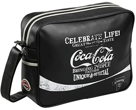 Coca Cola Colegio Bolsa de hombro, 41 cm, Neger