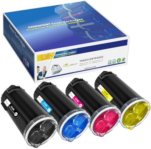 4 Farben Kompatible Tonerkartuschen für Xerox C500 C505 Serie (Schwarz Cyan Magenta Gelb) 5000 Seiten für Schwarz & 2400 Seiten für CMY für Xerox VersaLink C500 C505- Die Verpackung kann variieren