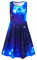 AIDEAONE Mädchen Galaxy Ärmelloses Sommerkleid Niedlich A-Linie Kleid 10-12 Jahre(XL)