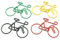 BigBigShop 4 Stück Fahrrad Form Büroklammern Metall Vintage Lesezeichen Datei Klammern für Office School Supplies Dekoration