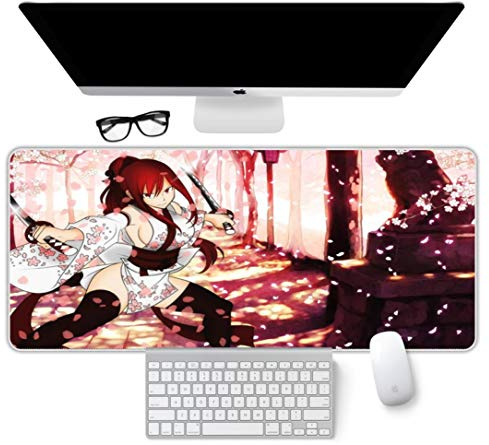 IGIRC Mauspad Fairy Tail Speed Gaming Mauspad, 700X300mm Mousepad, Erweitertes XXL großes Mousemat mit 3mm starker Basis, für Notebooks, PC, K