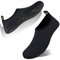 FELOVE Badeschuhe Wasserschuhe Strandschuhe Surfschuhe Barfuß Schuhe,Breathable Schwimmschuhe Hausschuhe Yoga Schuhe für Wassersport für Damen Herren, Schwarz.DO 36/37