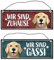 Wir sind Gassi/Zuhause - Golden Retriever Wendeschild mit Kordel