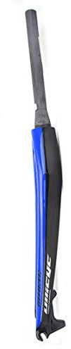 HIOD Bicycle Forks Carbon Fiber Bicycle Rigid Fork Disc Brake Cone Tube Mountain Bike Full Carbon Fork Bike Fork,Blue,29
