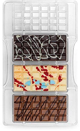 Decora 0050145 Moule À Chocolat Tablette Classique 4 cav. de 85x42x10 h mm