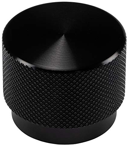 Gedotec Türknopf rund Möbelgriff schwarz matt Schrankknopf Aluminium Möbelknopf Vintage - GRAF BIG | Kommoden-Knopf Industrial für Schubladen & Schränke | 1 Stück - Möbel-Knauf Ø 38 mm mit Schrauben