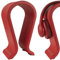 GEEKRIA Supporto per cuffie Omega in legno vegano in pelle per cuffie over-ear, supporto per cuffie da gioco, supporto per display da scrivania compatibile con Sony, Bose, JBL (Rosso)