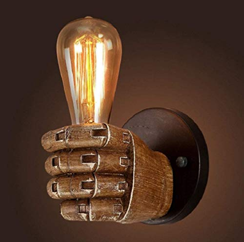 YNXing Antike Faust-Wandleuchte, die Vintage industrielle Wandlampe E27 Edison-Birnen-Unterseite für Korridor-Küchen-Schlafzimmer-Restaurant-Café beleuchtet (Linke Hand)
