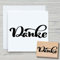 NEWSTAMPS Stempel Danke Motivstempel aus Holz & Gummi zum Karten basteln, Holzstempel, Sprüche, Spruchstempel, Textstempel, Schrift, Scrapbook, Textilstempel, Deko