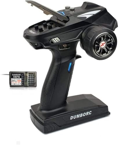 AWKAQUN X6 2,4-GHz RC-Sender mit Eingebauter Gyro X6FG, Alarm für geringen Stromverbrauch und außer Kontrolle geratenen Schutz Funksteuerung für Fernbedienung im gemischten Modus für Auto/Boot/Tank