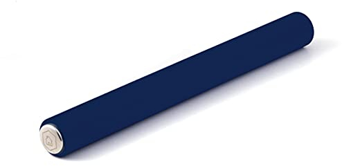 Hanseküche Teigroller Silikon - Hochwertige Teigrolle aus Silikon und Edelstahl mit Antihaft-Wirkung - Innovatives Nudelholz ohne Griffe Nudelrolle - Fondant Rolle für alle Teigsorten (Dunkelblau)